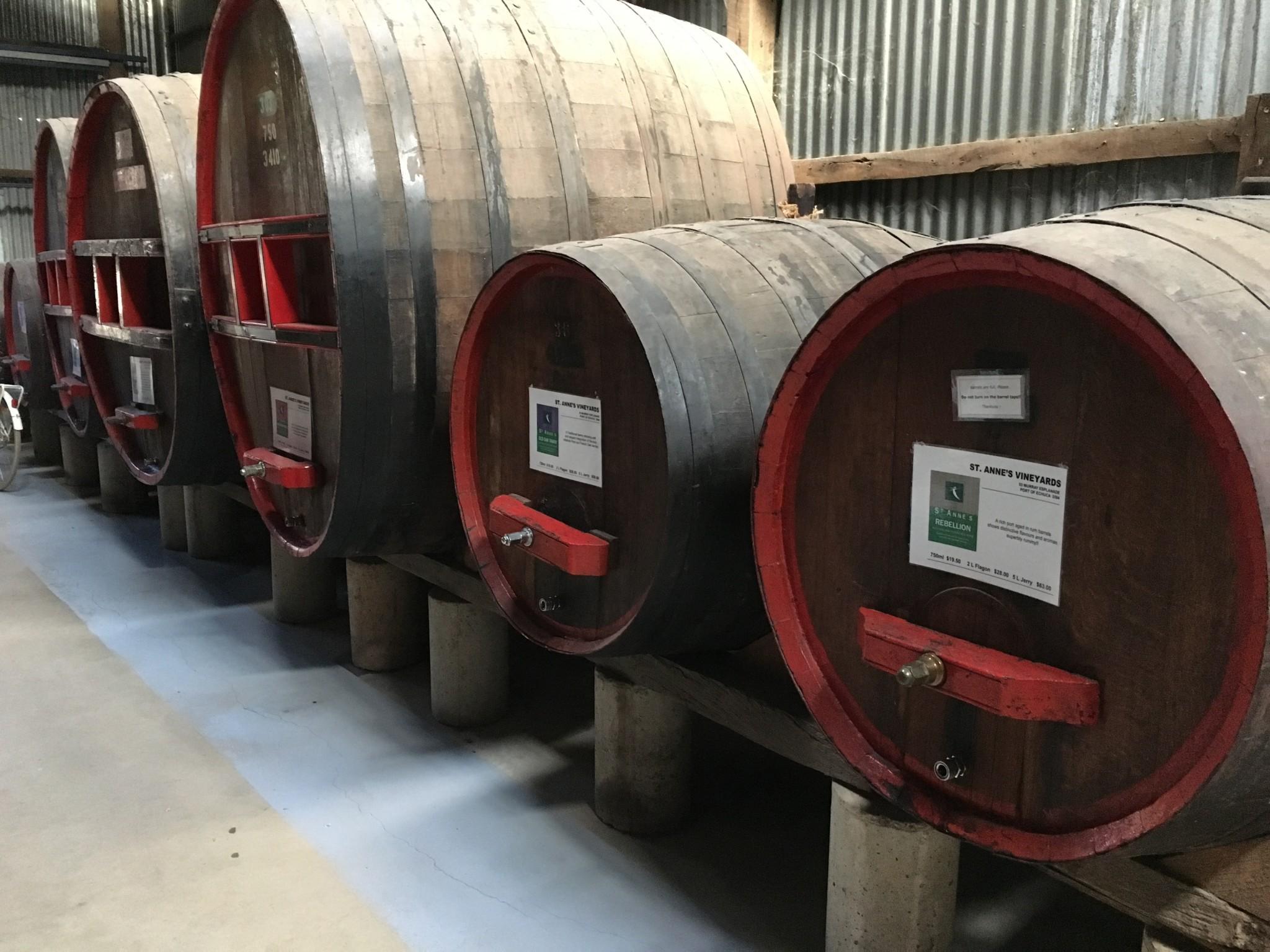 St Anne's Vineyard Small and Large Barrels