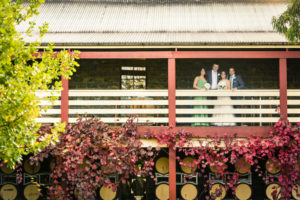 Married Couple with Best Man and Bridesmaid at St Anne's Vineyard