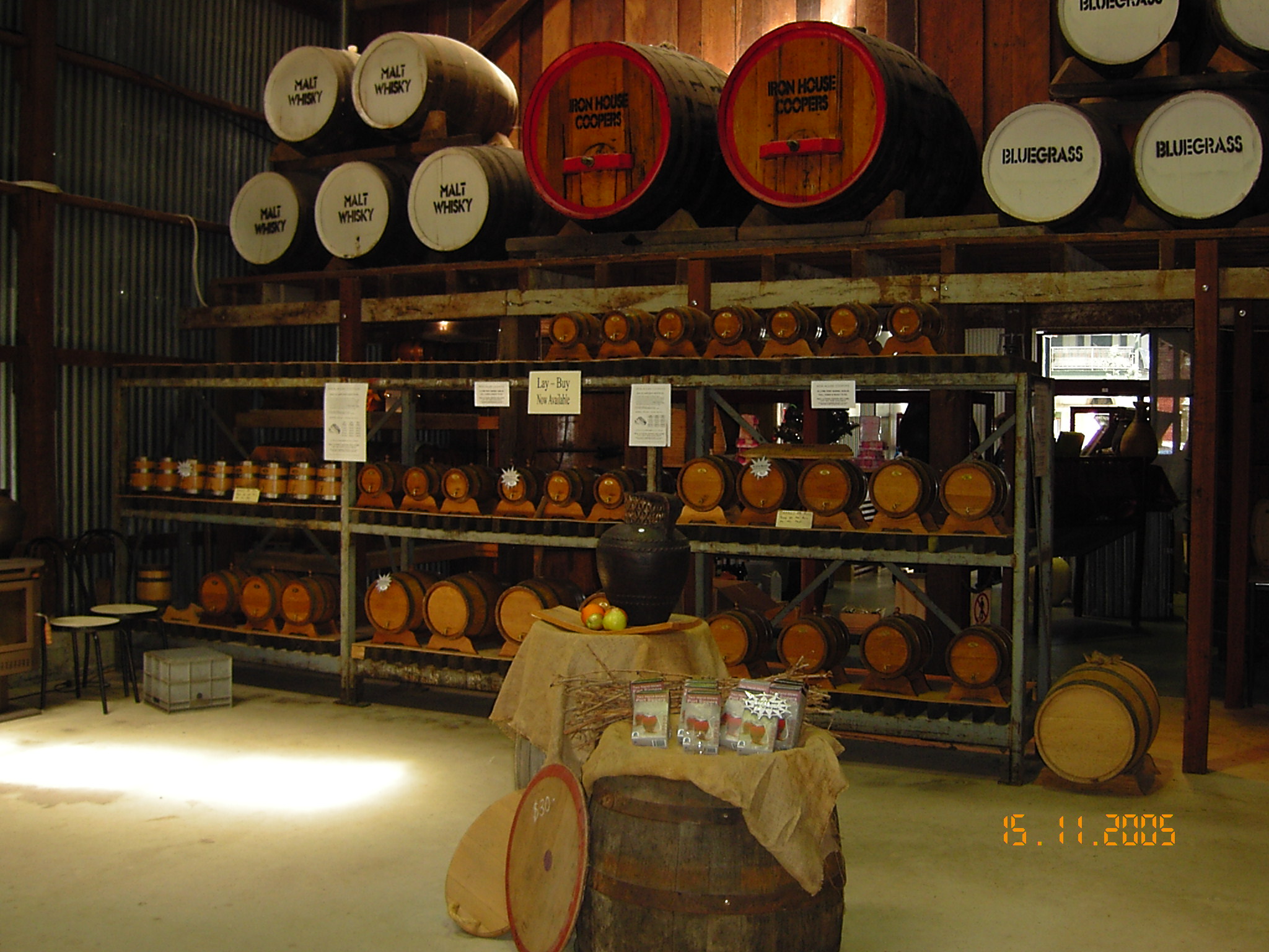 St Anne's Wine and Port Barrels at Moama Cellar Door