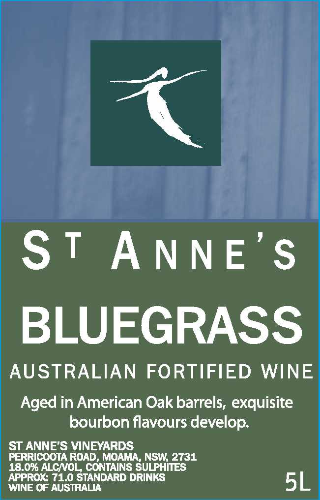 St Anne's Bluegrass Fortified Label & Logo