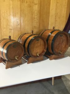 Three Wine Barrels at St Anne's Vineyard