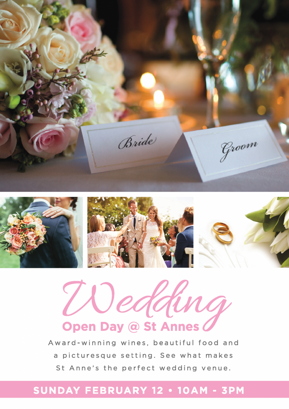 Wedding Events ad St Anne's Winery