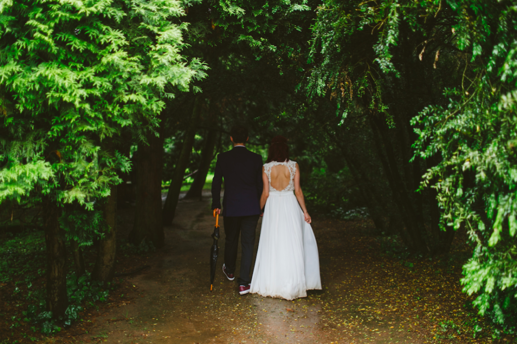 Wedding shot in Nature at St Anne's Vineyard
