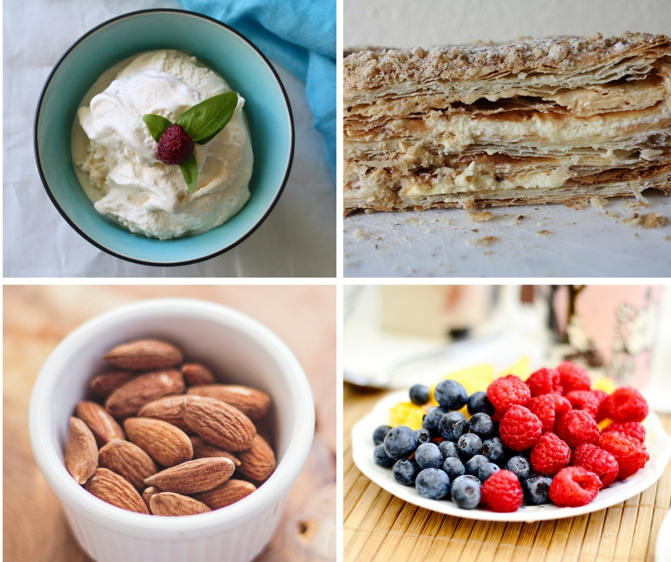 Pairing matches for white port: ice cream, mille feuille or vanilla slice, almonds, or berries: blueberries and raspberries