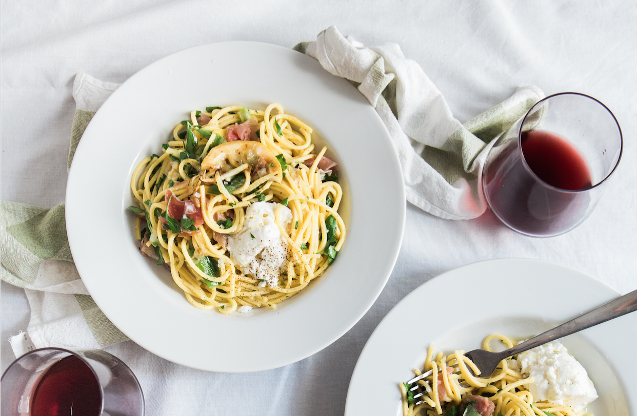 Pasta with St Anne's Winery Wine